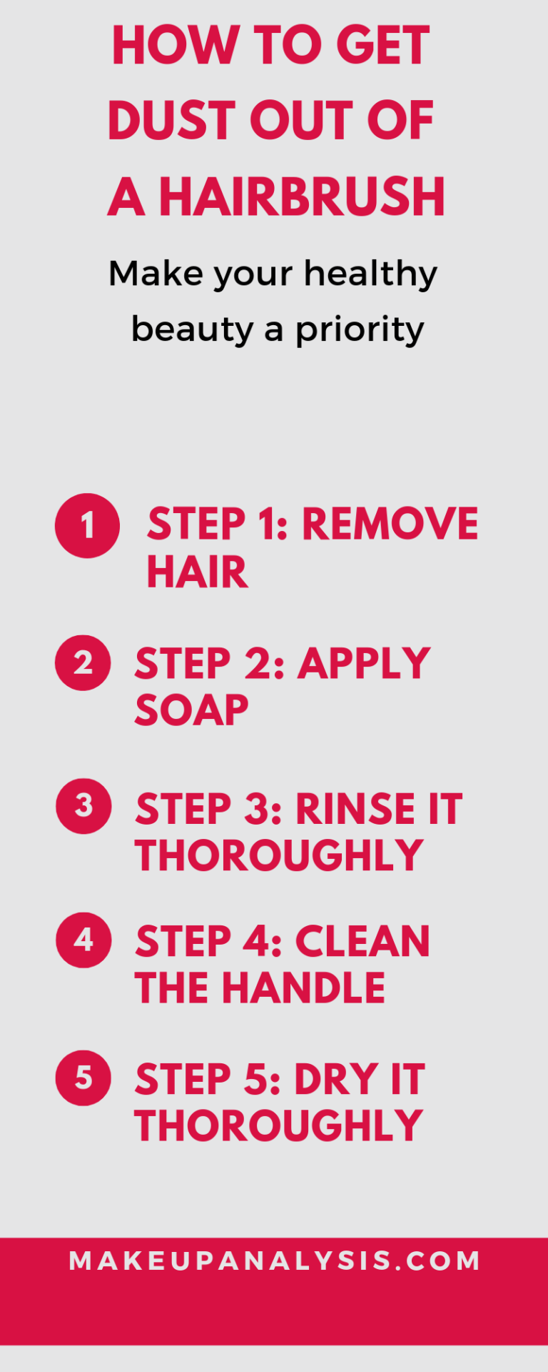 How to get dust out of hairbrush Makeup Analysis