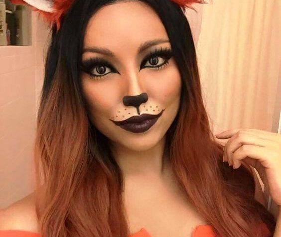 Simple Fox Face Makeup