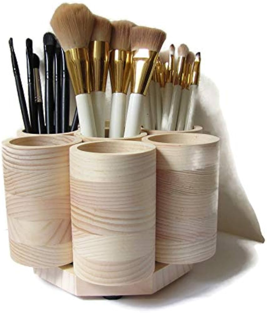 Wooden Makeup Brush Holder Makeup Analysis